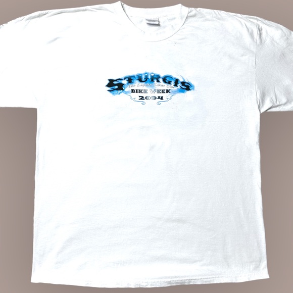 Vintage Sturgis Bike Week 2004 Black Hills Rally Graphic {Hanes} T-Shirt Mens XL - Picture 2 of 11